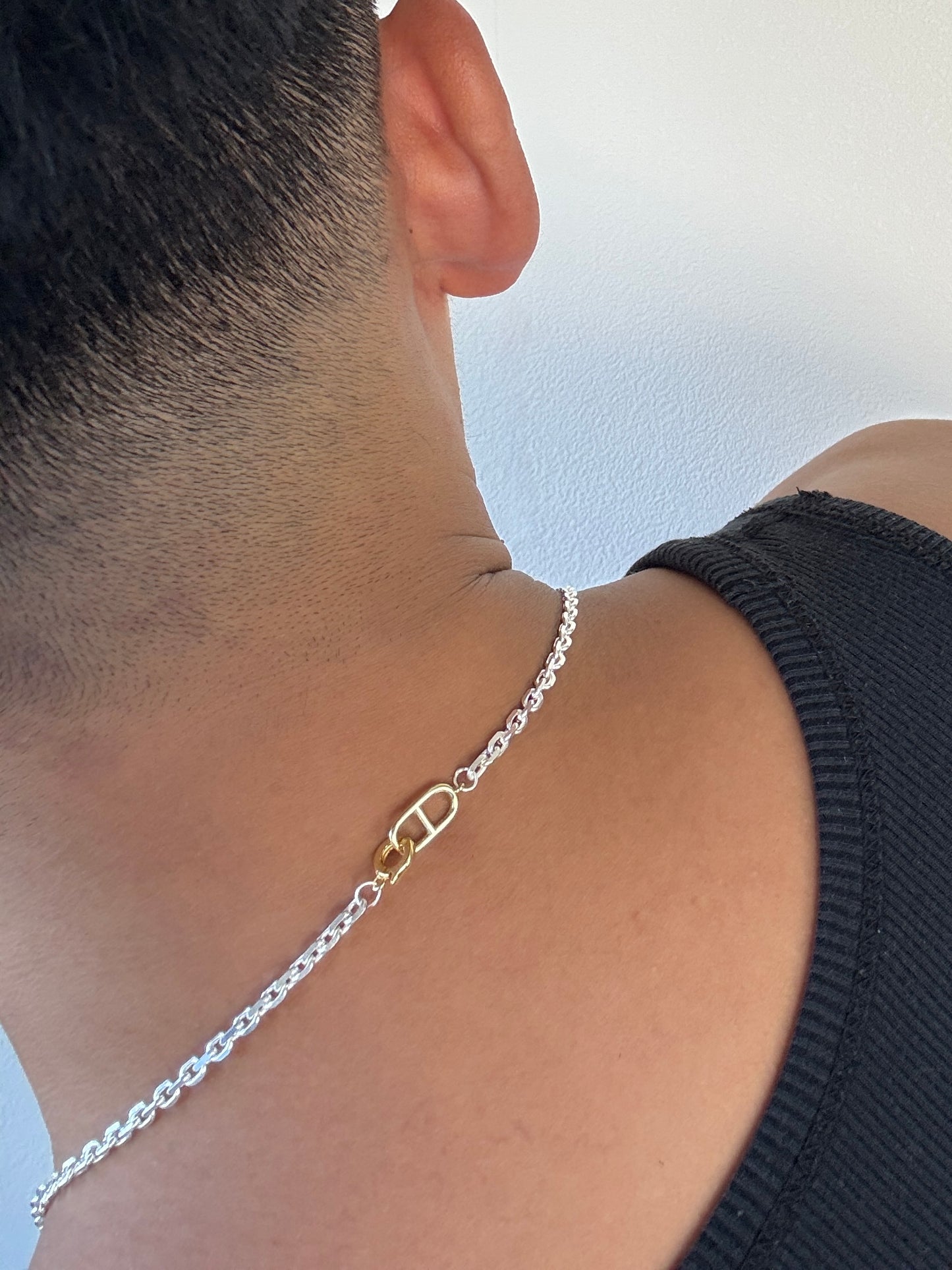 cable two-tone ネックレス mini