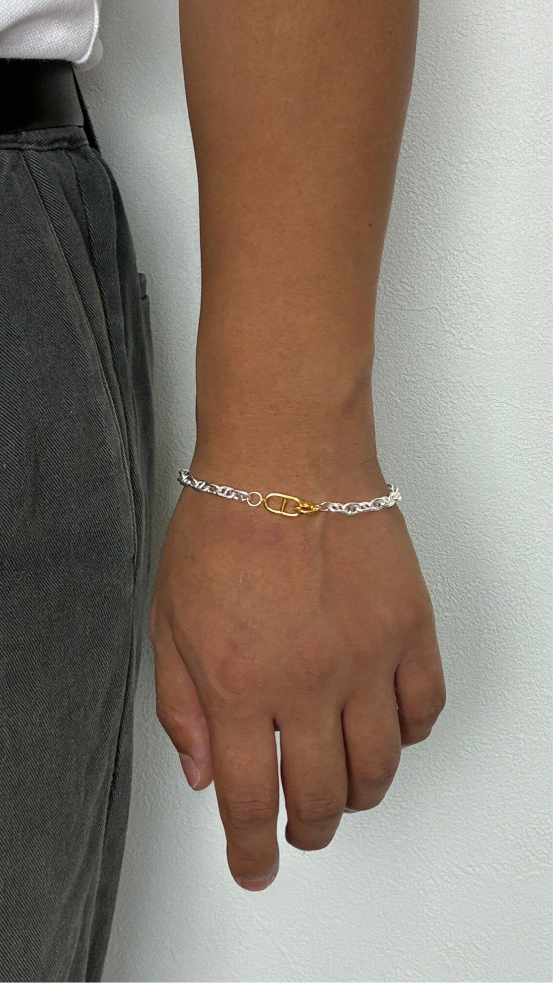 ANCHOR TWO-TONE ブレスレット 5mm
