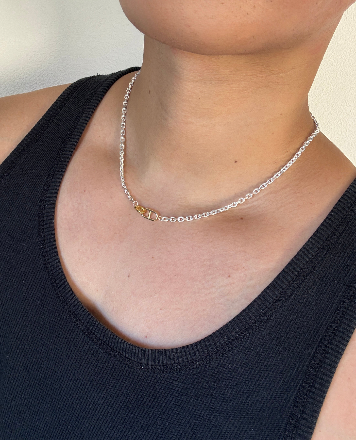 cable two-tone ネックレス　mini