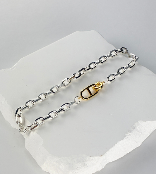 cable two-tone ブレスレット　max