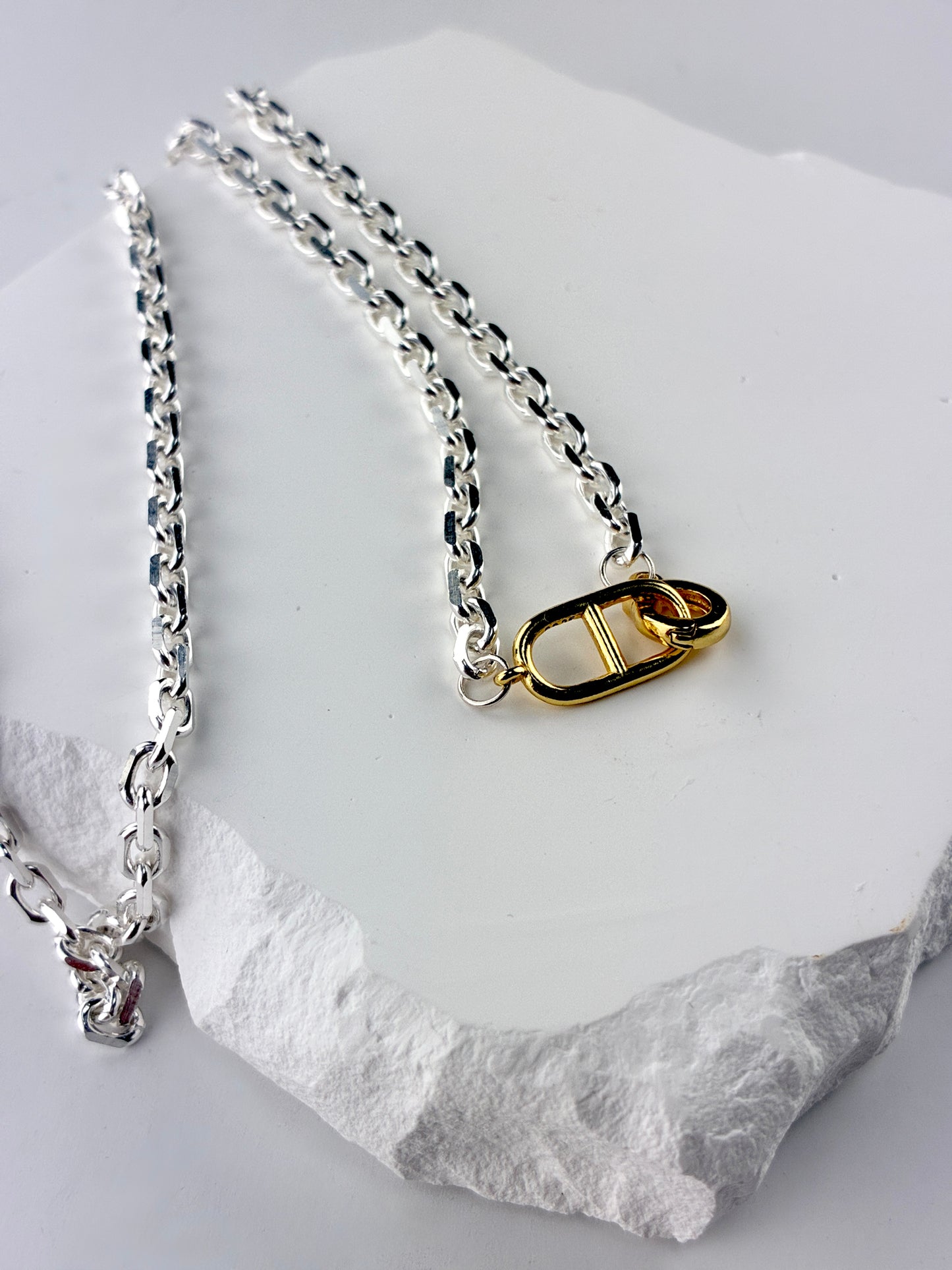 cable two-tone ネックレス　mini