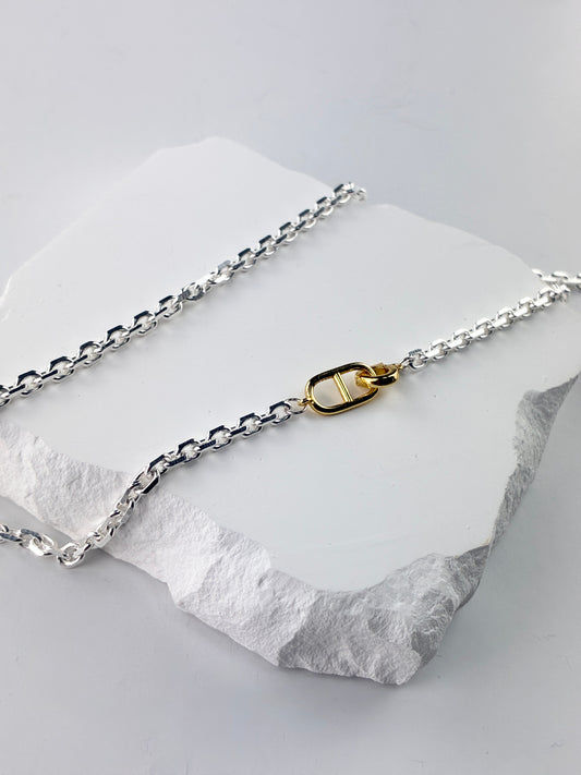 cable two-tone ネックレス　mini
